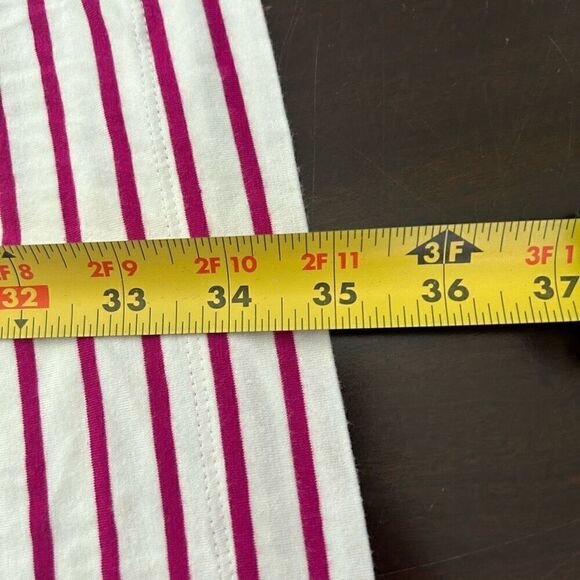 Cabana Life White Pink Striped Elastic Waist Rayon Spandex Mini Dress Women’s XL - Picture 13 of 14